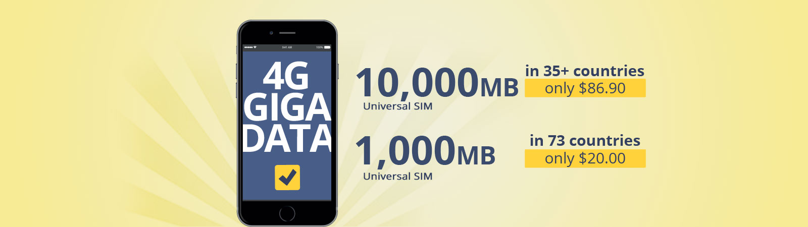 5000MB data package on OneSimCard Plus International SIM Card